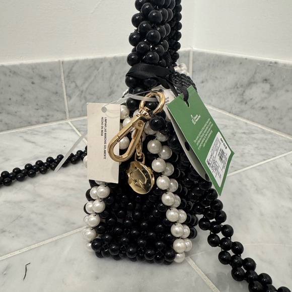 Kate Spade x Target Black and White Beaded Handbag - Picture 3 of 8
